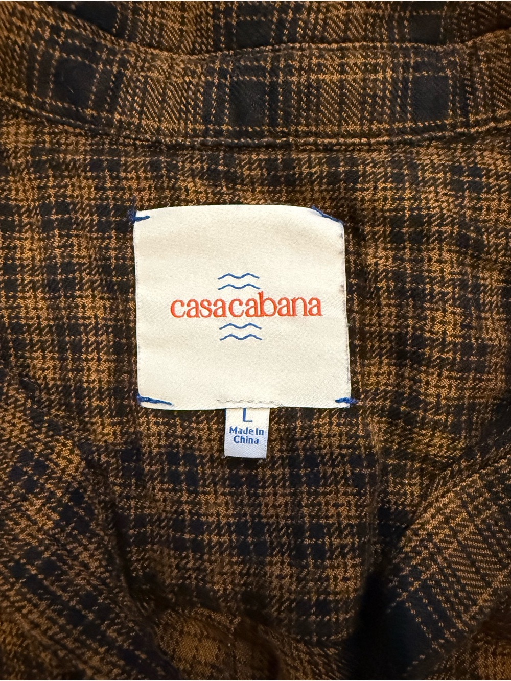 Casa Cabana Rayon Plaid Flannel Size Large - Picture 6 of 7